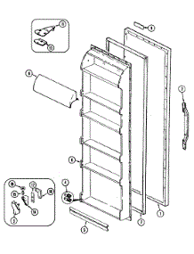 04 - Fresh Food Door parts for Magic Chef Refrigerator RC202TM from AppliancePartsPros.com