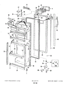 04 - Fresh Food Door parts for Magic Chef Refrigerator RC20CN-2A / 4M50B from AppliancePartsPros.com
