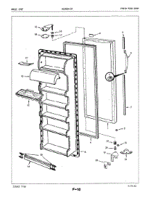 04 - Fresh Food Door parts for Magic Chef Refrigerator RC20EA-2A / 5M41A from AppliancePartsPros.com