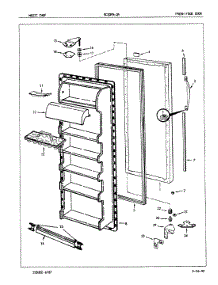 04 - Fresh Food Door parts for Magic Chef Refrigerator RC20FA-2A / 5N56A from AppliancePartsPros.com