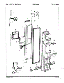 02 - Freezer Door parts for Magic Chef Refrigerator RC20FA-3AW / 8N73A from AppliancePartsPros.com