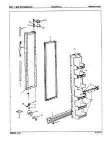 02 - Freezer Door parts for Magic Chef Refrigerator RC20HA-2A / 8N12B from AppliancePartsPros.com