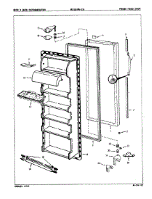04 - Fresh Food Door parts for Magic Chef Refrigerator RC20HA-2A / 8N12B from AppliancePartsPros.com
