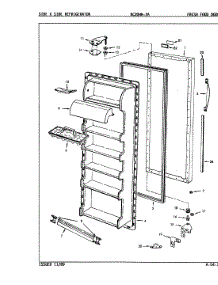 04 - Fresh Food Door parts for Magic Chef Refrigerator RC20HN-2A / 9S05A from AppliancePartsPros.com