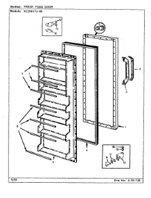 04 - Fresh Food Door parts for Magic Chef Refrigerator RC20KA-00 / BS03C from AppliancePartsPros.com