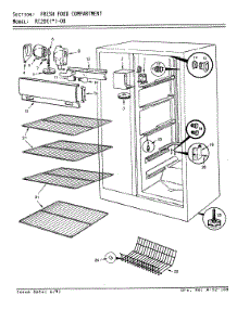 03 - Fresh Food Compartment parts for Magic Chef Refrigerator RC20KA-00 / AS03A from AppliancePartsPros.com