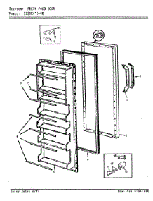 04 - Fresh Food Door parts for Magic Chef Refrigerator RC20KA-00 / BS03B from AppliancePartsPros.com