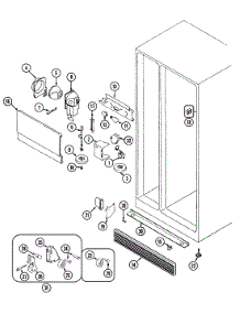 04 - Fresh Food Compartment parts for Magic Chef Refrigerator RC223AM from AppliancePartsPros.com