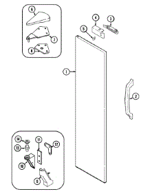 03 - Freezer Outer Door parts for Magic Chef Refrigerator RC223AV from AppliancePartsPros.com