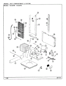 07 - Unit Compartment & System parts for Magic Chef Refrigerator RC223PA / DS12A from AppliancePartsPros.com