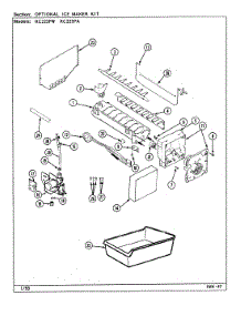 05 - Optional Ice Maker Kit parts for Magic Chef Refrigerator RC223PW / DS11A from AppliancePartsPros.com
