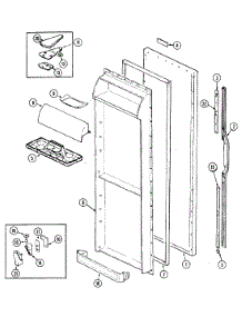 04 - Fresh Food Door parts for Magic Chef Refrigerator RC223TM from AppliancePartsPros.com