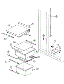 06 - Shelves & Accessories parts for Magic Chef Refrigerator RC223TM from AppliancePartsPros.com