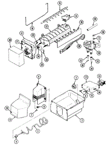 08 - Ice Maker & Bin parts for Magic Chef Refrigerator RC224ADM from AppliancePartsPros.com