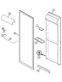 05 - Fresh Food Inner Door parts for Magic Chef Refrigerator RC224ADV from AppliancePartsPros.com
