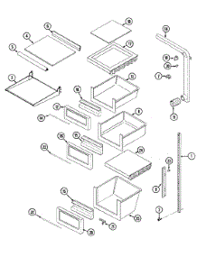 09 - Shelves & Accessories parts for Magic Chef Refrigerator RC224ADV from AppliancePartsPros.com
