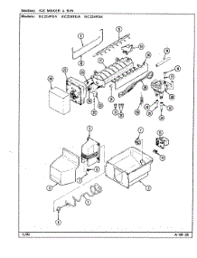 06 - Ice Maker & Bin parts for Magic Chef Refrigerator RC224PDA / DS33A from AppliancePartsPros.com