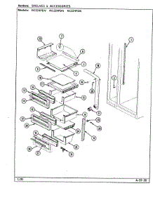07 - Shelves & Accessories parts for Magic Chef Refrigerator RC224PDA / DS33A from AppliancePartsPros.com