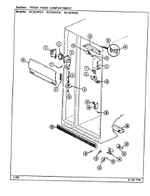 02 - Fresh Food Compartment parts for Magic Chef Refrigerator RC224PDV / DS32A from AppliancePartsPros.com