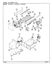 04 - Ice Maker & Bin parts for Magic Chef Refrigerator RC224RDV / DS36B from AppliancePartsPros.com