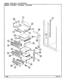 05 - Shelves & Accessories parts for Magic Chef Refrigerator RC224RDV / DS36B from AppliancePartsPros.com