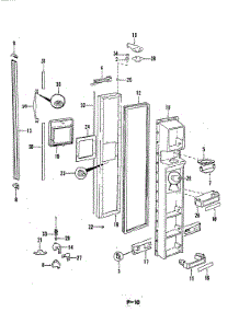 02 - Freezer Door parts for Magic Chef Refrigerator RC22EY-3AW / 5M44B from AppliancePartsPros.com