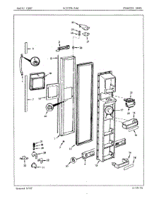 02 - Freezer Door parts for Magic Chef Refrigerator RC22FA-3AW / 5N57A from AppliancePartsPros.com