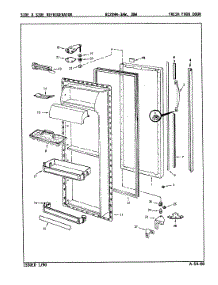 04 - Fresh Food Door parts for Magic Chef Refrigerator RC22HA-3BW / 8N79B from AppliancePartsPros.com