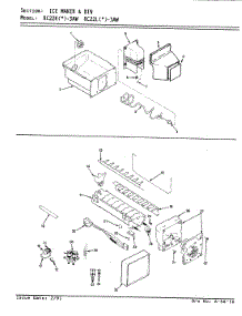 06 - Ice Maker & Bin parts for Magic Chef Refrigerator RC22KA-3AW / AS32A from AppliancePartsPros.com