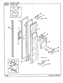 02 - Freezer Door parts for Magic Chef Refrigerator RC22KN-3BW / CS36A from AppliancePartsPros.com