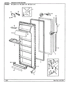 04 - Fresh Food Door parts for Magic Chef Refrigerator RC22LA-3A / BS11A from AppliancePartsPros.com