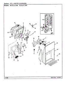 05 - Ice & Water Dispenser parts for Magic Chef Refrigerator RC22LA-3AW / BS32E from AppliancePartsPros.com