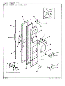02 - Freezer Door parts for Magic Chef Refrigerator RC22LA-3AW / CS34A from AppliancePartsPros.com