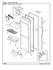 04 - Fresh Food Door parts for Magic Chef Refrigerator RC22LA-3AW / CS34A from AppliancePartsPros.com