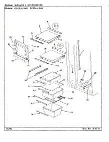 07 - Shelves & Accessories parts for Magic Chef Refrigerator RC22LA-3AW / CS34A from AppliancePartsPros.com