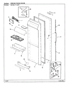 04 - Fresh Food Door parts for Magic Chef Refrigerator RC22LA-3AW / BS32C from AppliancePartsPros.com