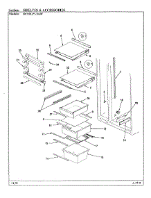 07 - Shelves & Accessories parts for Magic Chef Refrigerator RC22LA-3AW / BS31D from AppliancePartsPros.com