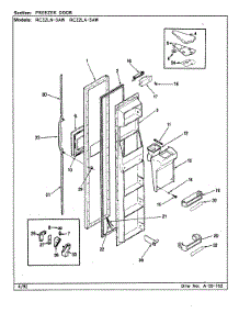 02 - Freezer Door parts for Magic Chef Refrigerator RC22LA-3AW / CS32A from AppliancePartsPros.com