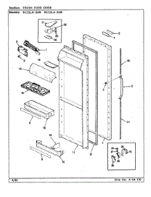 04 - Fresh Food Door parts for Magic Chef Refrigerator RC22LA-3AW / CS32A from AppliancePartsPros.com