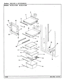 05 - Shelves & Accessories parts for Magic Chef Refrigerator RC22LN-3AW / CS31A from AppliancePartsPros.com