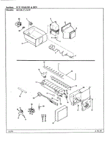 06 - Ice Maker & Bin parts for Magic Chef Refrigerator RC22LN-3AW / BS32C from AppliancePartsPros.com