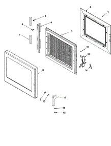 02 - Door parts for Amana Microwave RC22S / P1329103M from AppliancePartsPros.com