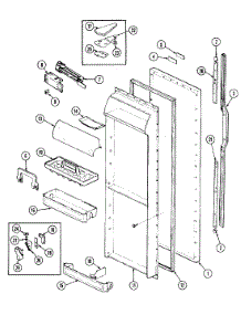 04 - Fresh Food Door parts for Magic Chef Refrigerator RC244PDV / DS81A from AppliancePartsPros.com