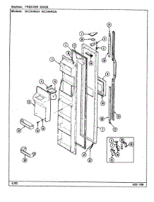 02 - Freezer Door parts for Magic Chef Refrigerator RC244RDA / DS84B from AppliancePartsPros.com