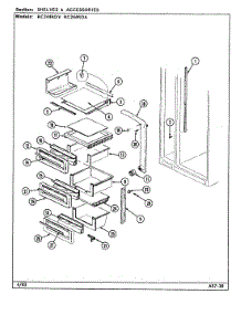 07 - Shelves & Accessories parts for Magic Chef Refrigerator RC244RDA / DS84B from AppliancePartsPros.com