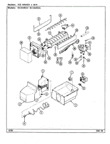 04 - Ice Maker & Bin parts for Magic Chef Refrigerator RC244RDV / DS83B from AppliancePartsPros.com
