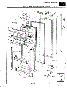 04 - Fresh Food Door parts for Magic Chef Refrigerator RC24BN-3AW / 1M51A from AppliancePartsPros.com