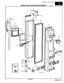 02 - Freezer Door parts for Magic Chef Refrigerator RC24BY-3AW / 1M51A from AppliancePartsPros.com