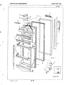 04 - Fresh Food Door parts for Magic Chef Refrigerator RC24CA-3AI / 3N48B from AppliancePartsPros.com