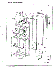 04 - Fresh Food Door parts for Magic Chef Refrigerator RC24CA-3AI / 3N80A from AppliancePartsPros.com